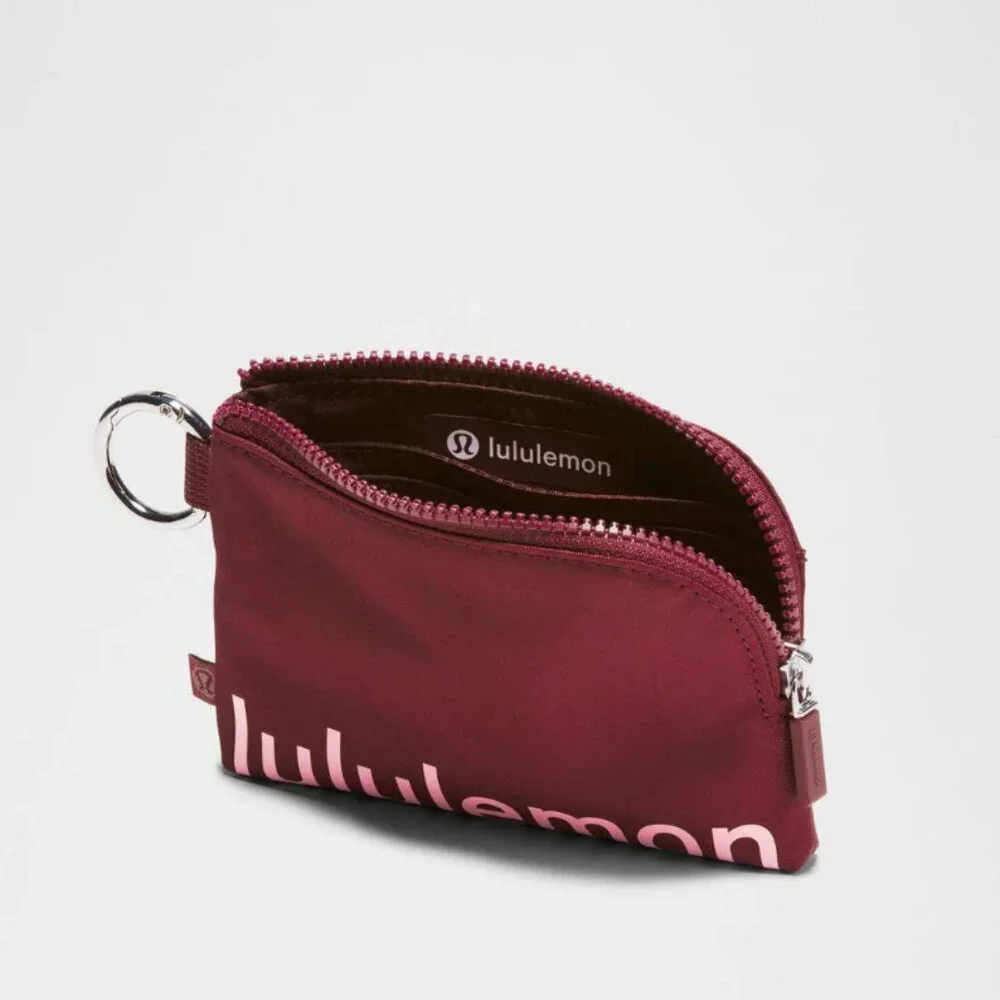 Lululemon Clippable Card Pouch Deep Luxe / Pink Tide (NWT)